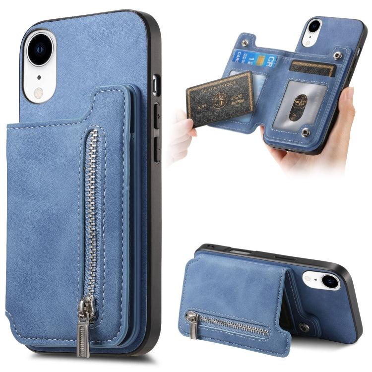 Retro MagSafe Zipper Wallet Card Bag Back Phone Case, For iPhone 11 Pro, For iPhone XR, For iPhone XS Max
