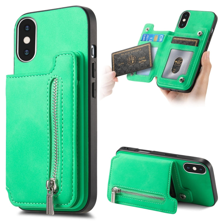 Retro MagSafe Zipper Wallet Card Bag Back Phone Case, For iPhone 11 Pro, For iPhone XR, For iPhone XS Max
