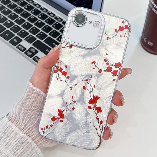 Electroplating Flower Texture TPU Phone Case, For iPhone 16e, For iPhone 16 Pro Max, For iPhone 16 Pro, For iPhone 16 Plus