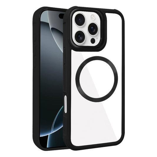 Plated CD Texture MagSafe Acrylic Hybrid TPU Phone Case, For iPhone 16 Pro Max, For iPhone 16 Pro, For iPhone 16 Plus, For iPhone 16