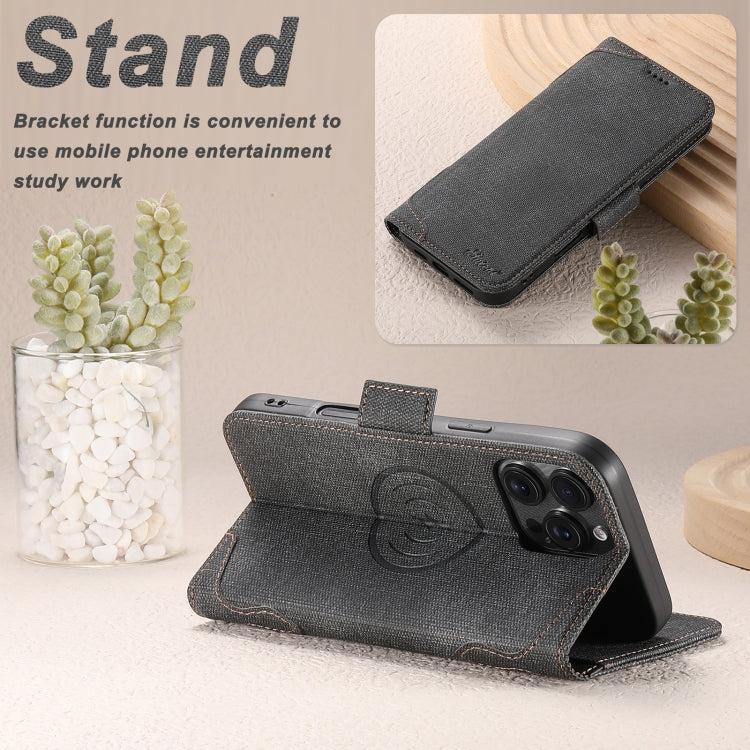 Suteni J07 Multi-functional Horizontal MagSafe Denim Leather Phone Case, For iPhone 12 Pro Max, For iPhone 12 Pro