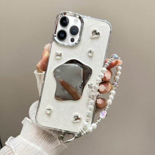 Cream Mirror Bracelet Chain TPU Phone Case, For iPhone 13 Pro Max, For iPhone 13 Pro, For iPhone 13, For iPhone  12, For iPhone 12 Pro Max, For iPhone 12 Pro