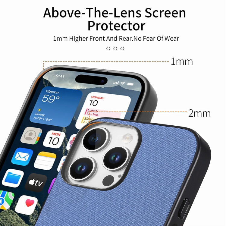 Twill Fabric Leather Skin Back Phone Case, For iPhone 11 Pro, For iPhone X / XS