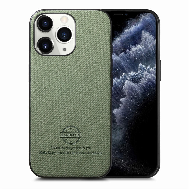 Twill Fabric Leather Skin Back Phone Case, For iPhone 11 Pro, For iPhone X / XS