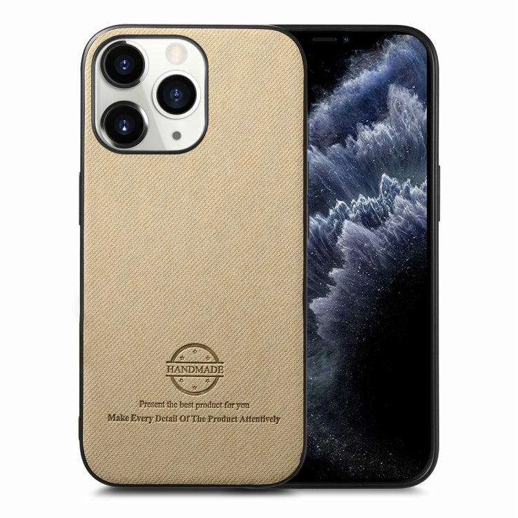 Twill Fabric Leather Skin Back Phone Case, For iPhone 11 Pro, For iPhone X / XS