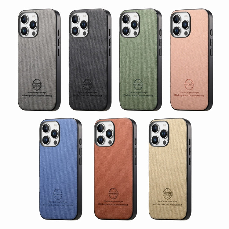 Twill Fabric Leather Skin Back Phone Case, For iPhone 11 Pro, For iPhone X / XS