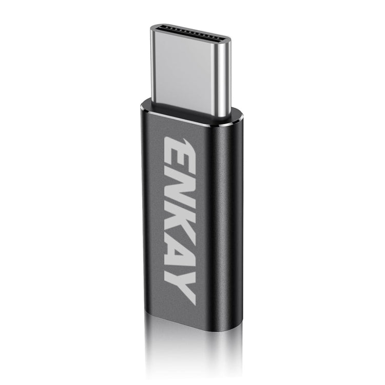 ENKAY ENK-AT120 Aluminium Alloy 8 Pin to Type-C Data Transfer & Charging Adapter, ENK-AT120