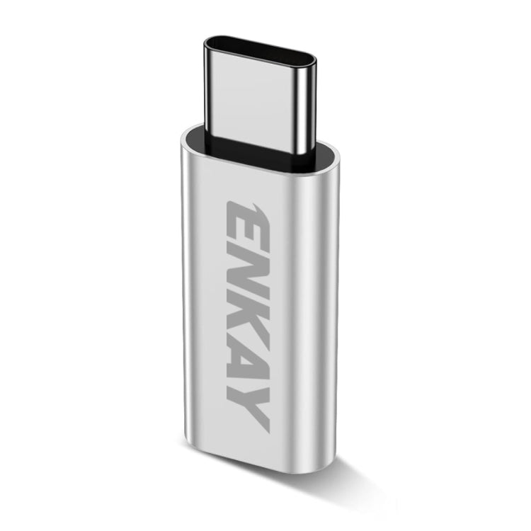 ENKAY ENK-AT120 Aluminium Alloy 8 Pin to Type-C Data Transfer & Charging Adapter, ENK-AT120