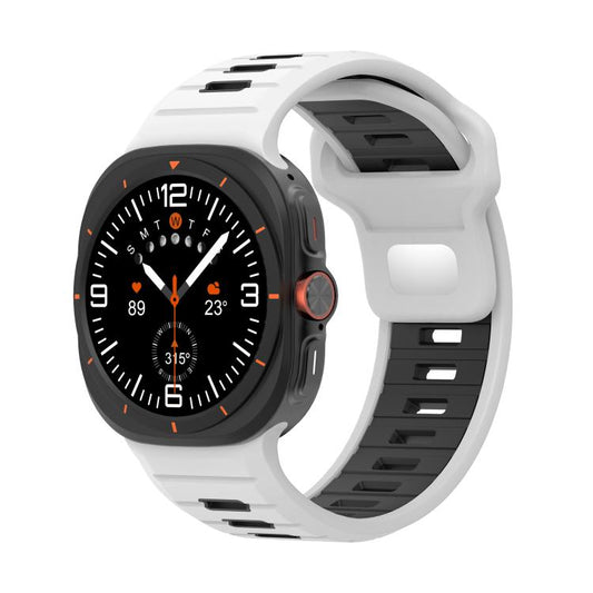 Two Color Reverse Buckle Silicone Watch Band, For Samsung Galaxy Watch Ultra 47mm / Ultra 2025