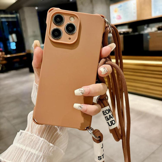 Crossbody Liquid TPU Four Corner Shockproof Phone Case, For iPhone 11 Pro Max, For iPhone 11