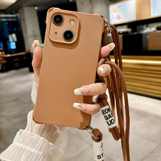 Crossbody Liquid TPU Four Corner Shockproof Phone Case, For iPhone 15 Plus, For iPhone 15, For iPhone 14 Plus, For iPhone 14, For iPhone 14 Pro, For iPhone 14 Pro Max