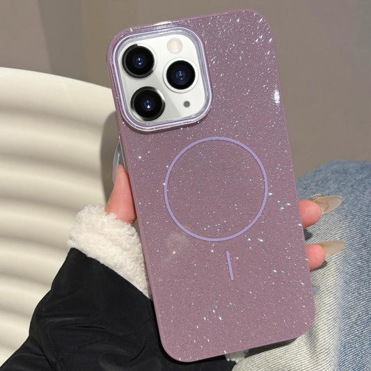 Glitter MagSafe Thin Circle TPU Phone Case, For iPhone 11 Pro Max, For iPhone 11, For iPhone 11 Pro