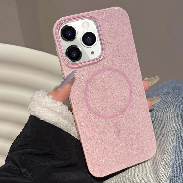 Glitter MagSafe Thin Circle TPU Phone Case, For iPhone 11 Pro Max, For iPhone 11, For iPhone 11 Pro
