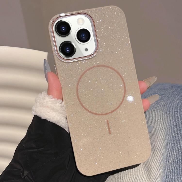 Glitter MagSafe Thin Circle TPU Phone Case, For iPhone 11 Pro Max, For iPhone 11, For iPhone 11 Pro
