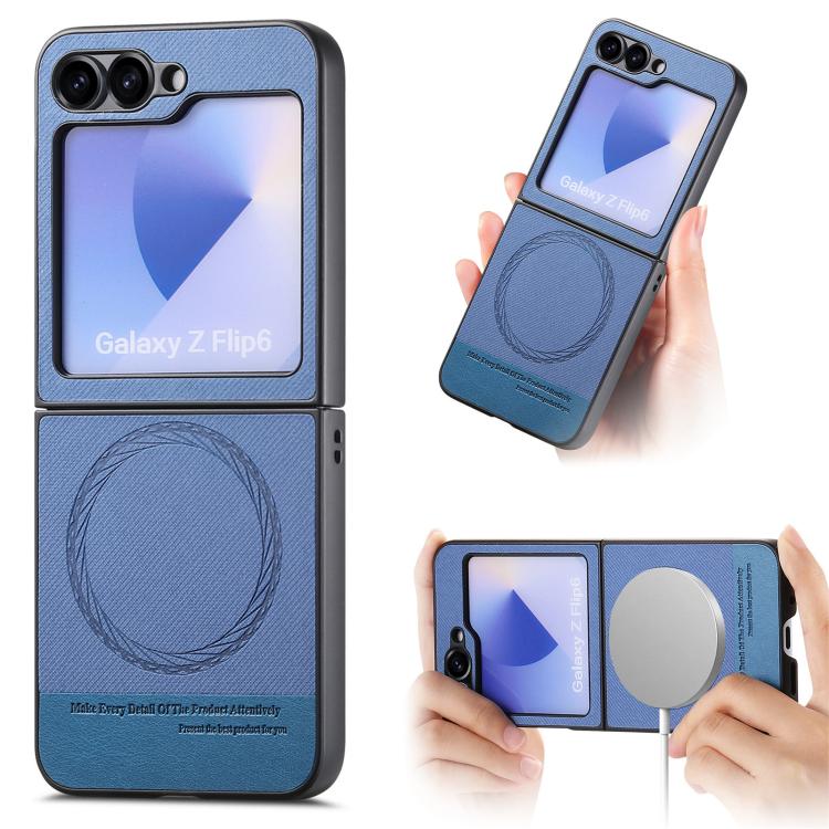 Twill Fabric Leather Skin Magnetic Back Phone Case