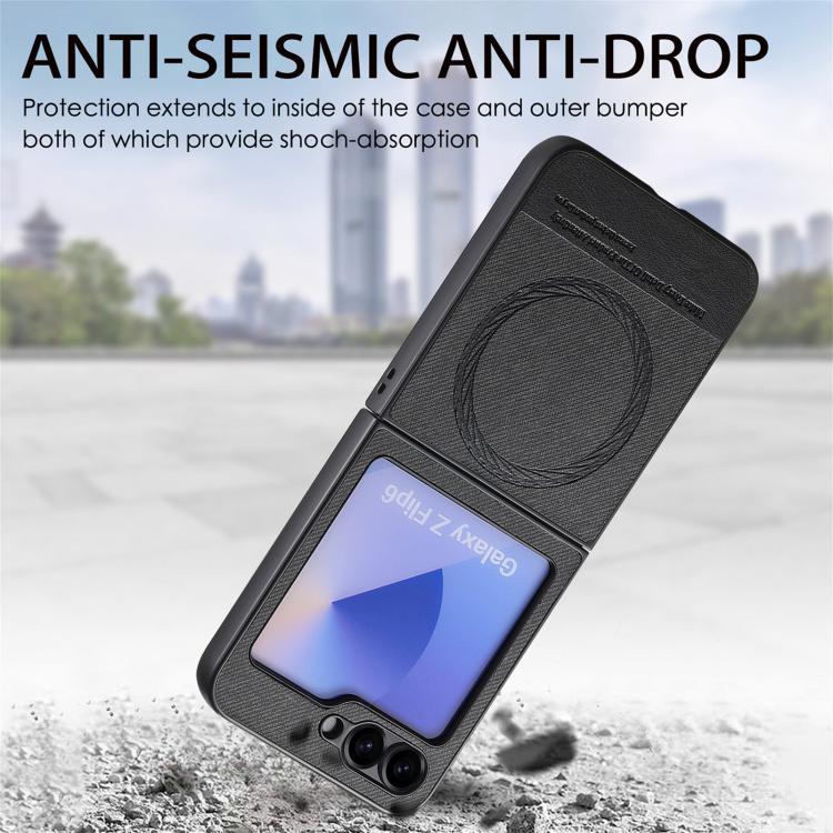 Twill Fabric Leather Skin Magnetic Back Phone Case