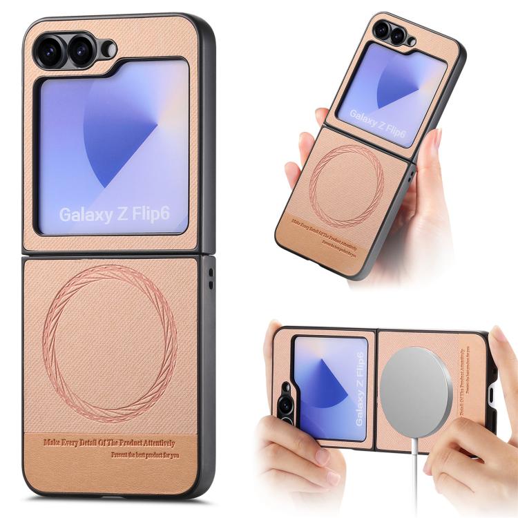 Twill Fabric Leather Skin Magnetic Back Phone Case