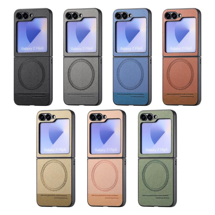 Twill Fabric Leather Skin Magnetic Back Phone Case