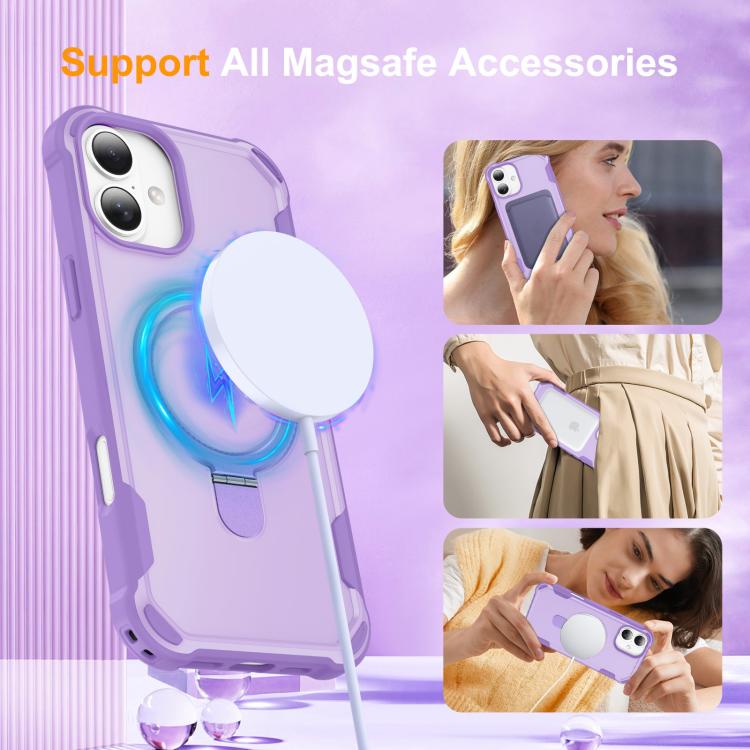 Yingcai Gears MagSafe Holder Shockproof Phone Case, For iPhone 16, For iPhone 15 Pro Max, For iPhone 15 Pro, For iPhone 15 Plus