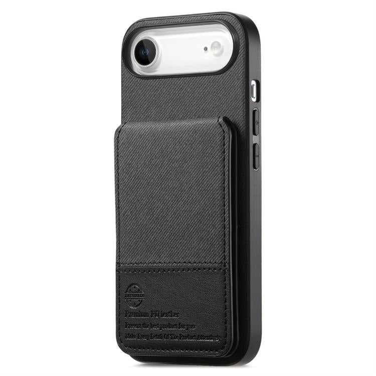 Twill Fabric Leather Vertical Flip RFID Card Bag Phone Case