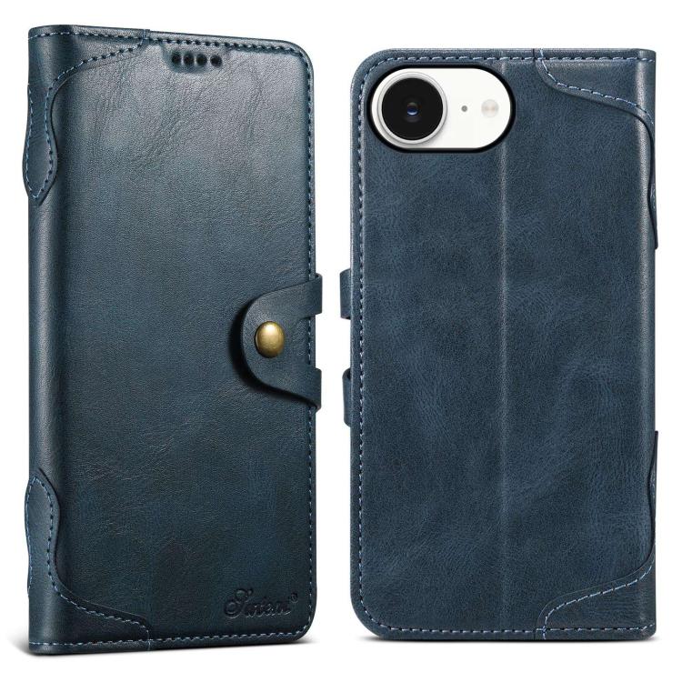 Suteni Q-03 Oil Wax Magnetic Clasp Leather Phone Case, For iPhone 16e, For iPhone 16 Pro Max, For iPhone 16 Pro, For iPhone 16 Plus, For iPhone 16, For iPhone 15 Pro Max