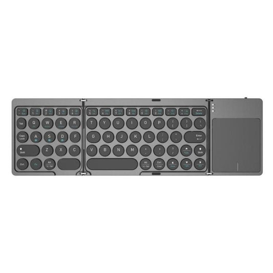 KF86 MAX Foldable Wireless Bluetooth-Compatible Keyboard With Touchpad, With Touchpad