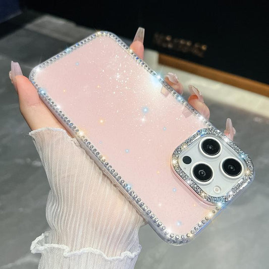 Rhinestone Glitter TPU 4-corners Anti-fall Phone Case, For iPhone 13 Pro, For iPhone 13
