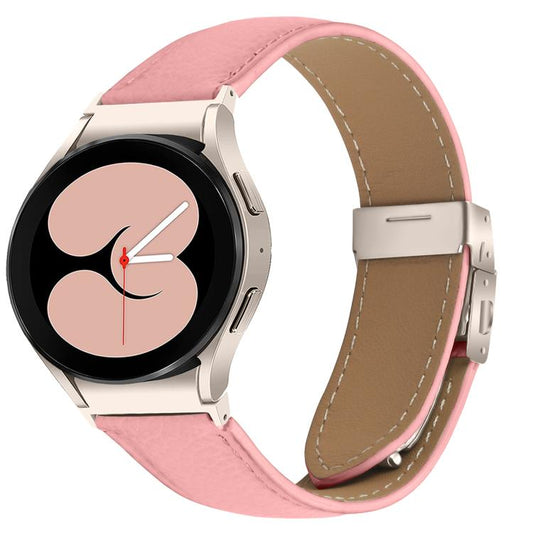 Lychee Texture Starlight Turtle Back Buckle Leather Watch Band, For Samsung Galaxy Watch 7 40 / 44mm