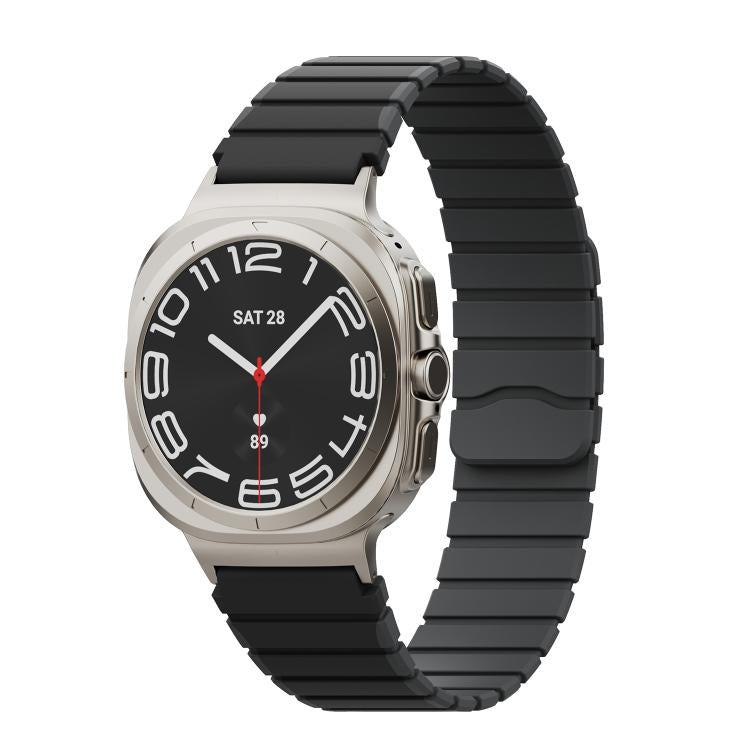 Magnetic Two Color Silicone Watch Band, For Samsung Galaxy Watch Ultra 47mm