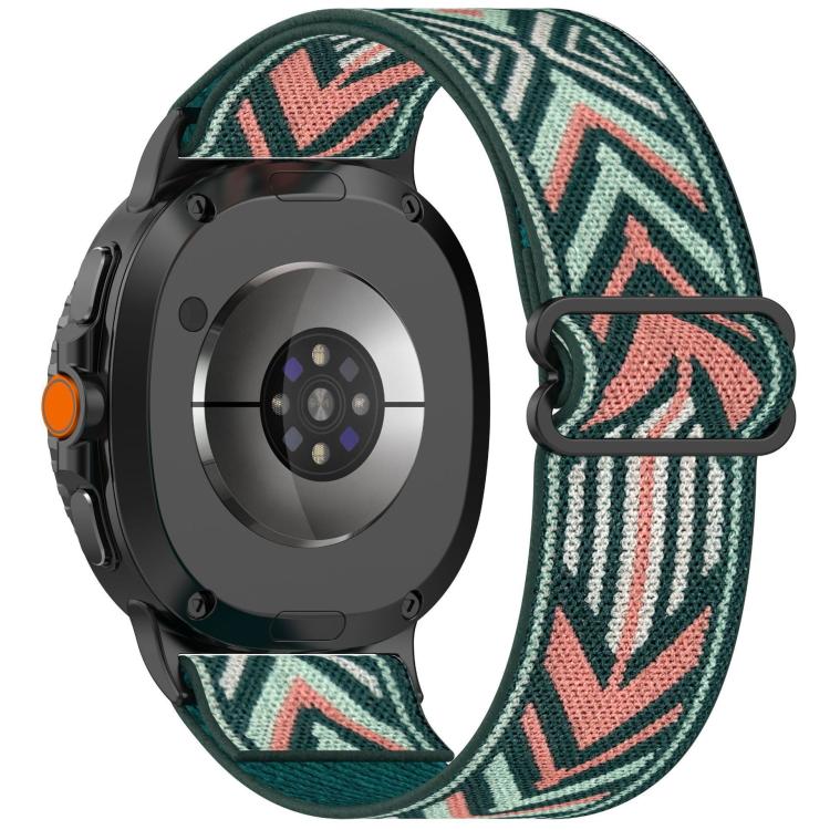 Ethnic Style Elastic Nylon Braided Watch Band, For Samsung Galaxy Watch 8 40 / 44mm