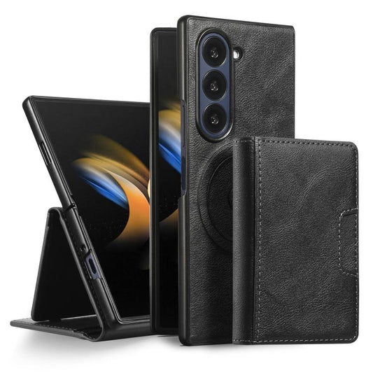 Kalebol Strong Magnetic MagSafe Tri-Fold Wallet Leather Phone Case