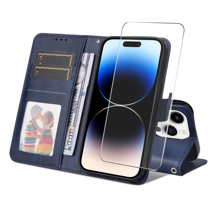 ENKAY Card Wallet Calf Texture Leather Phone Case with Thickened Glue No White Edge Film, For iPhone 16, For iPhone 15 Pro Max, For iPhone 15 Pro, For iPhone 15 Plus