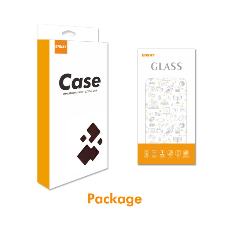 ENKAY Card Wallet Calf Texture Leather Phone Case with Thickened Glue No White Edge Film, For iPhone 15
