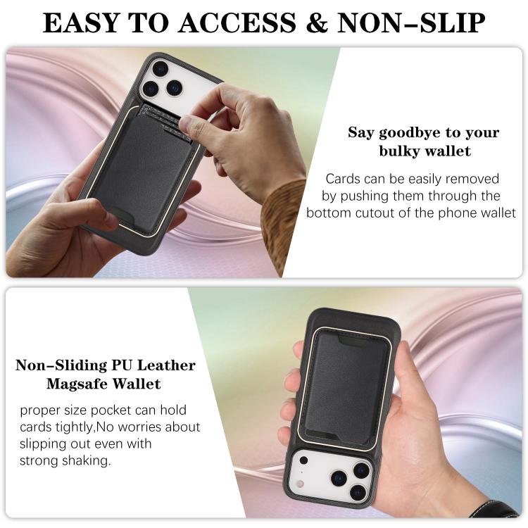 Kalebol Slim MagSafe Ring Magnetic Card Bag Leather Phone Case, For iPhone 17 Pro Max, For iPhone 17 Pro, For iPhone 17, For iPhone 17 Air