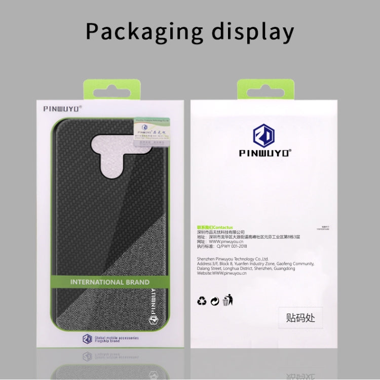 PINWUYO Hong Series Anti-fall TPU+ Chemical Fiber Cloth Protective Cover for, LG K50 / Q60, LG G8 / G8 ThinQ