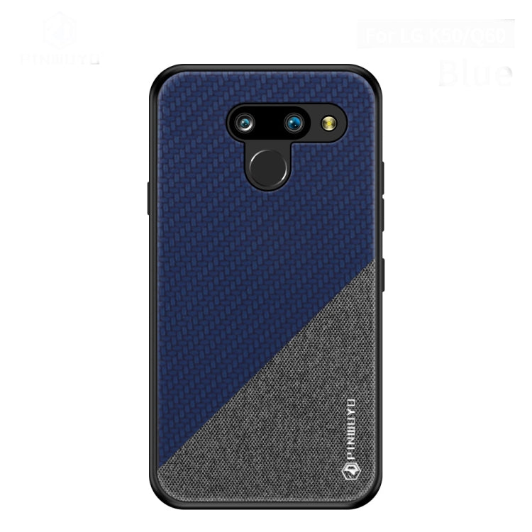 PINWUYO Hong Series Anti-fall TPU+ Chemical Fiber Cloth Protective Cover for, LG K50 / Q60, LG G8 / G8 ThinQ