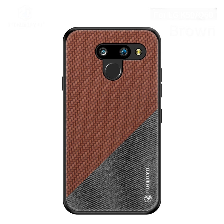 PINWUYO Hong Series Anti-fall TPU+ Chemical Fiber Cloth Protective Cover for, LG K50 / Q60, LG G8 / G8 ThinQ