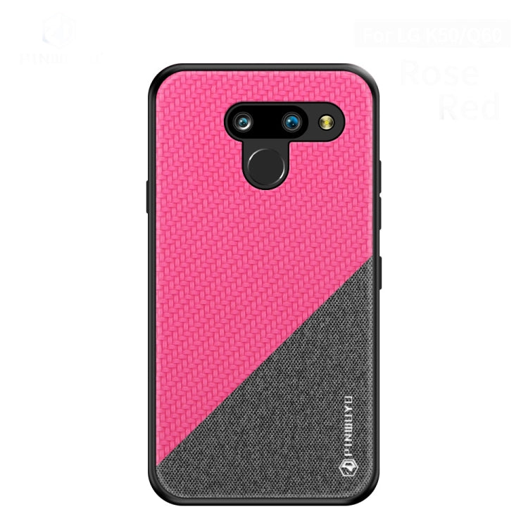 PINWUYO Hong Series Anti-fall TPU+ Chemical Fiber Cloth Protective Cover for, LG K50 / Q60, LG G8 / G8 ThinQ