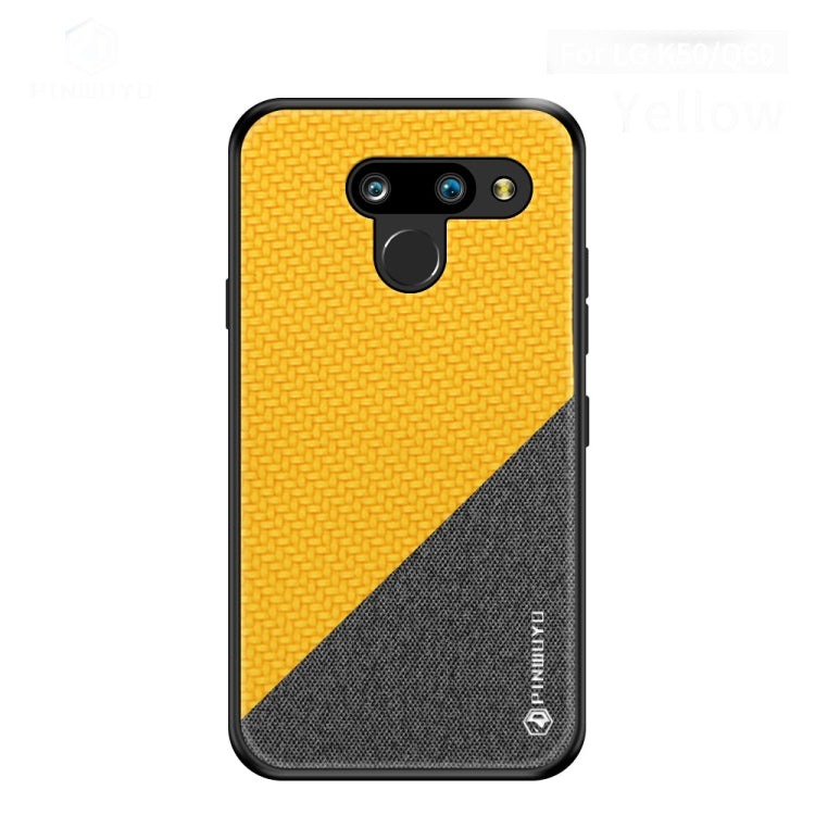 PINWUYO Hong Series Anti-fall TPU+ Chemical Fiber Cloth Protective Cover for, LG K50 / Q60, LG G8 / G8 ThinQ