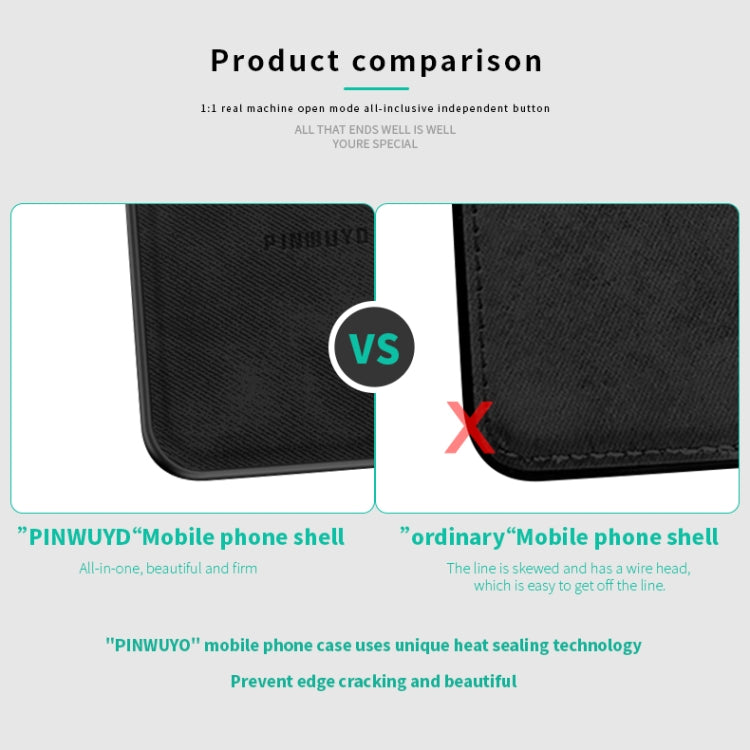 PINWUYO Shockproof Waterproof Full Coverage TPU + PU cloth+Anti-shock cotton Protective Case  for, Sony Xperia 10 Plus / XA3 Ultra, Sony Xperia L3