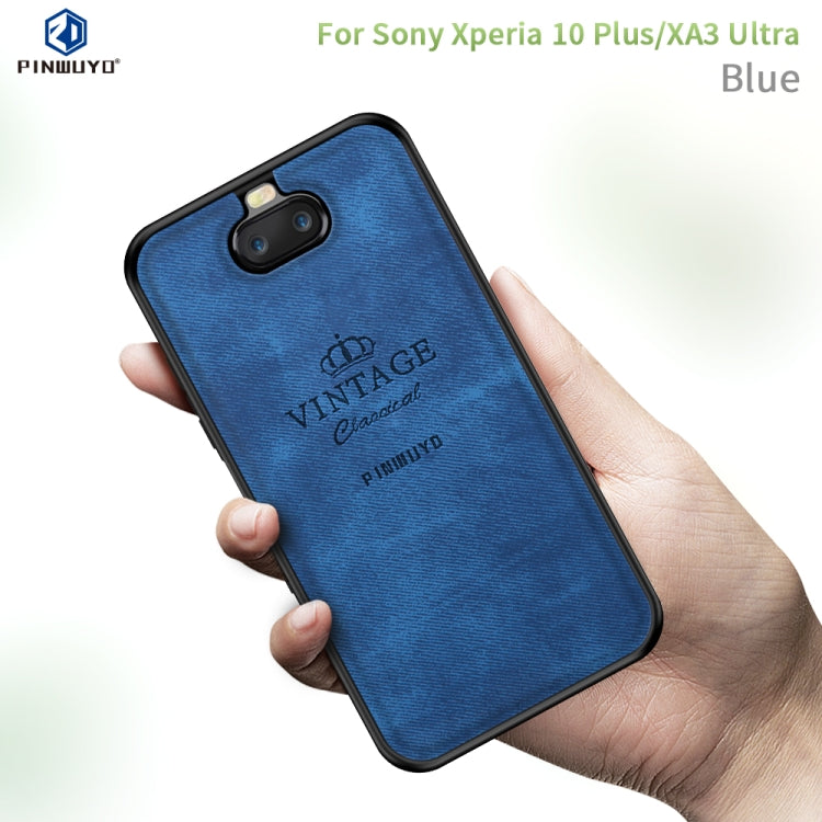 PINWUYO Shockproof Waterproof Full Coverage TPU + PU cloth+Anti-shock cotton Protective Case  for, Sony Xperia 10 Plus / XA3 Ultra, Sony Xperia L3