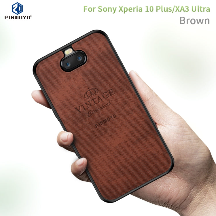 PINWUYO Shockproof Waterproof Full Coverage TPU + PU cloth+Anti-shock cotton Protective Case  for, Sony Xperia 10 Plus / XA3 Ultra, Sony Xperia L3