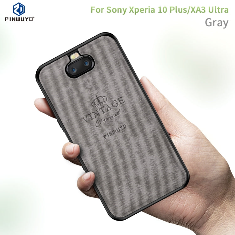 PINWUYO Shockproof Waterproof Full Coverage TPU + PU cloth+Anti-shock cotton Protective Case  for, Sony Xperia 10 Plus / XA3 Ultra, Sony Xperia L3