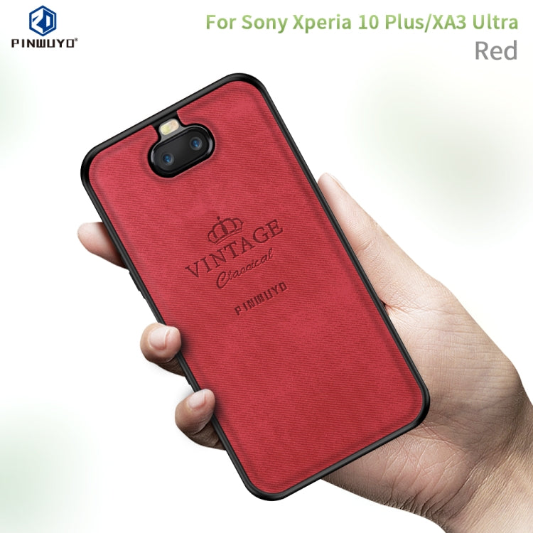 PINWUYO Shockproof Waterproof Full Coverage TPU + PU cloth+Anti-shock cotton Protective Case  for, Sony Xperia 10 Plus / XA3 Ultra, Sony Xperia L3