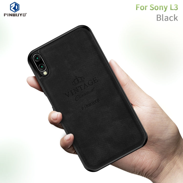 PINWUYO Shockproof Waterproof Full Coverage TPU + PU cloth+Anti-shock cotton Protective Case  for, Sony Xperia 10 Plus / XA3 Ultra, Sony Xperia L3