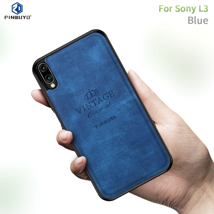 PINWUYO Shockproof Waterproof Full Coverage TPU + PU cloth+Anti-shock cotton Protective Case  for, Sony Xperia 10 Plus / XA3 Ultra, Sony Xperia L3