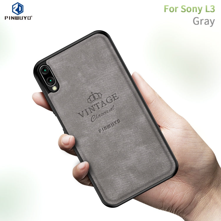 PINWUYO Shockproof Waterproof Full Coverage TPU + PU cloth+Anti-shock cotton Protective Case  for, Sony Xperia 10 Plus / XA3 Ultra, Sony Xperia L3