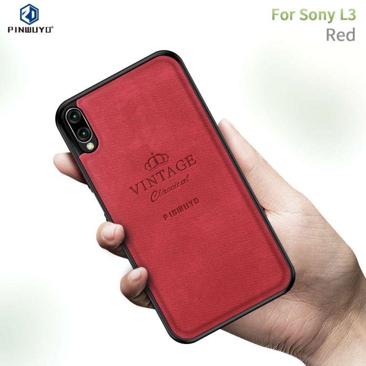 PINWUYO Shockproof Waterproof Full Coverage TPU + PU cloth+Anti-shock cotton Protective Case  for, Sony Xperia 10 Plus / XA3 Ultra, Sony Xperia L3