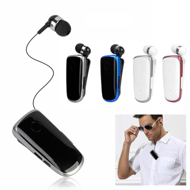 K39 Wireless Bluetooth Headset CSR DSP chip In-Ear Vibrating Alert Wear Clip Hands Free Earphone, BLACK, WHITE, BLUE, ROSE RED