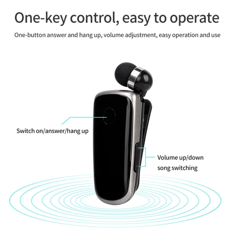 K39 Wireless Bluetooth Headset CSR DSP chip In-Ear Vibrating Alert Wear Clip Hands Free Earphone, BLACK, WHITE, BLUE, ROSE RED